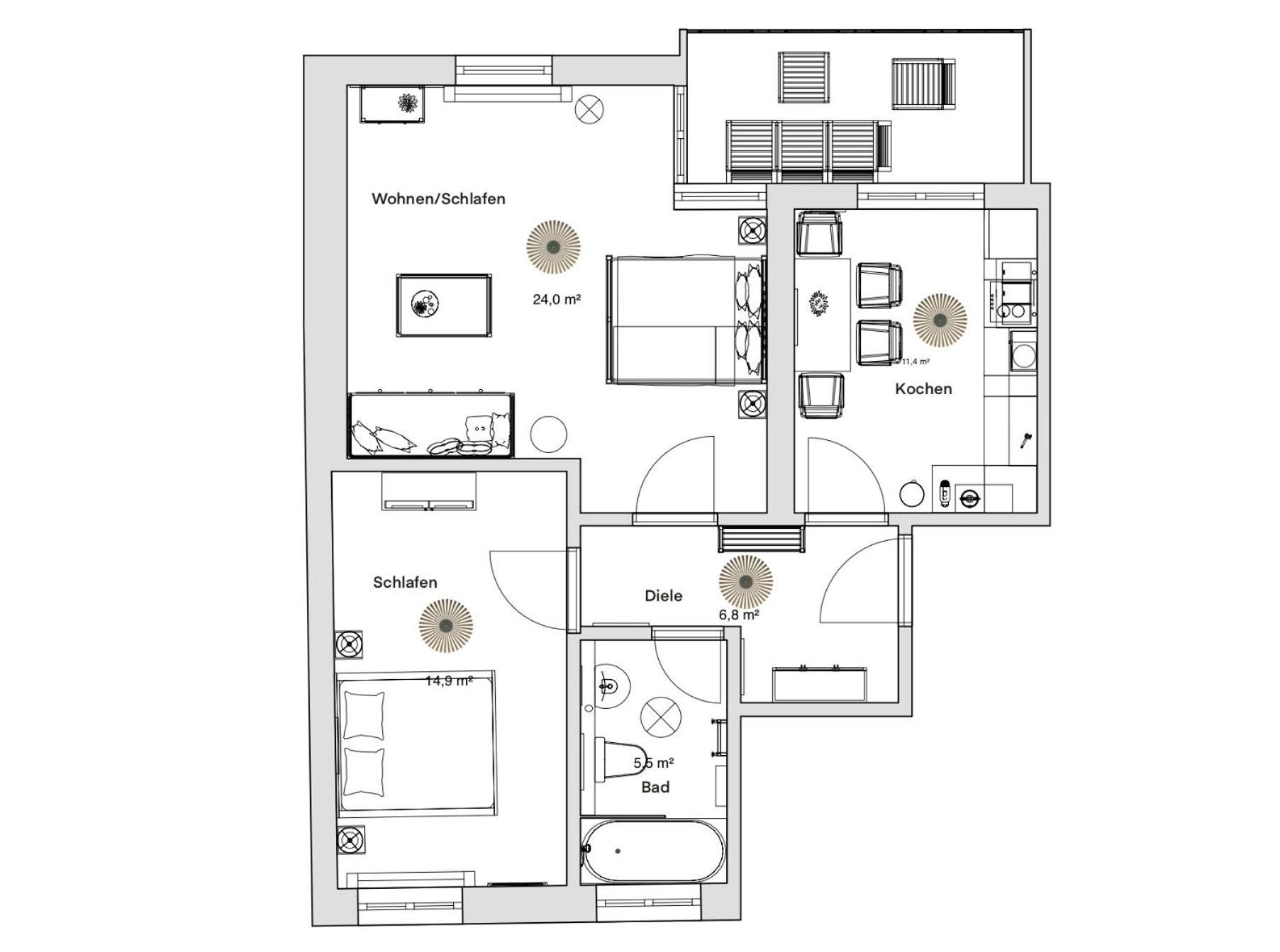 Pineapple Apartments Dresden Zwinger IV - 65 Qm - 1X Free Parking Luaran gambar
